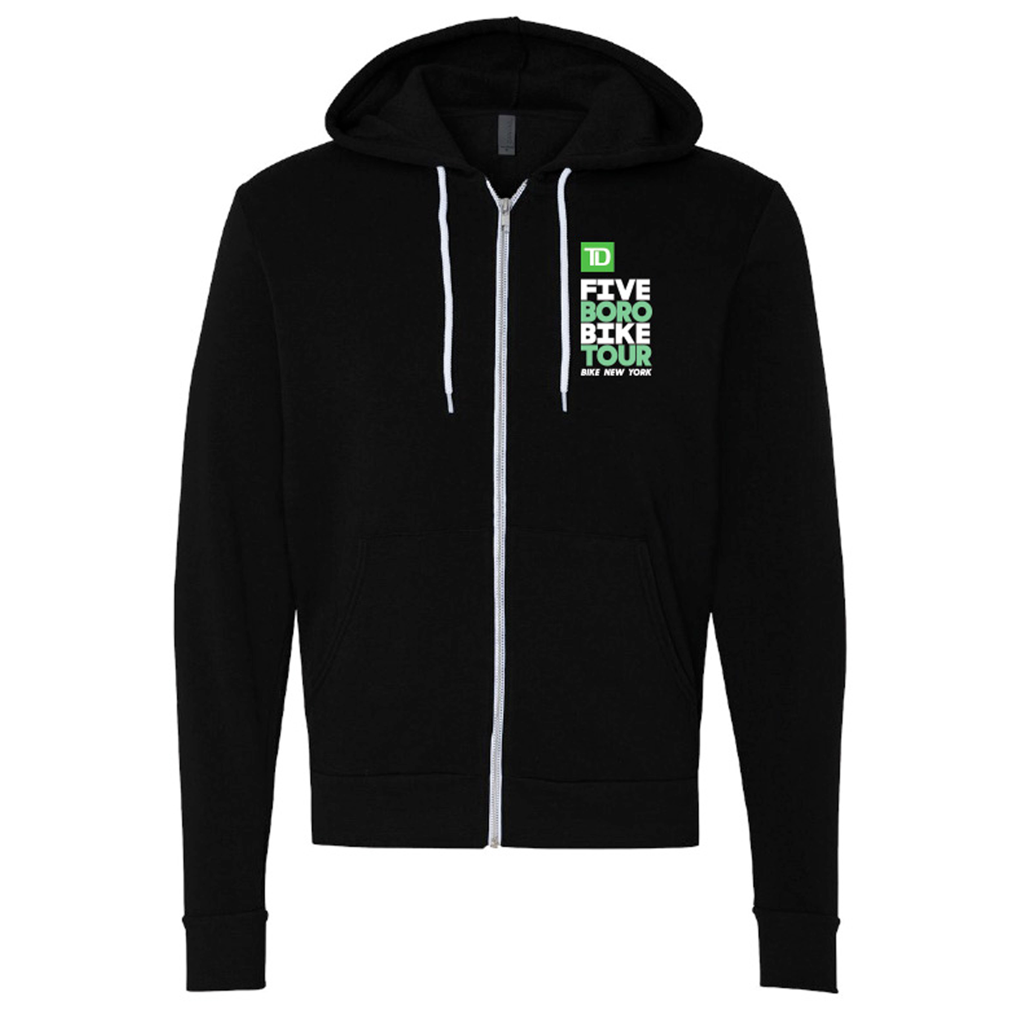 TD Five Boro Bike Tour Bridges Unisex Zip Up Hoodie