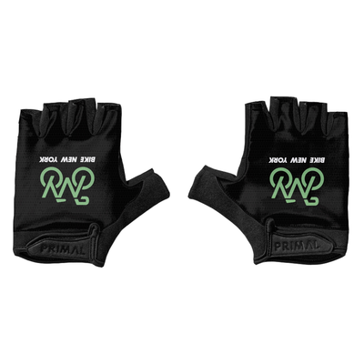 Bike New York Green Logo Short Finger Gloves (PREORDER)