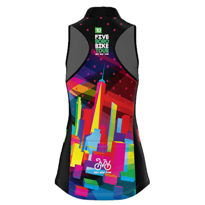 TD Five Boro Bike Tour Night Vision Women's Racerback Sleeveless Jersey (PREORDER)